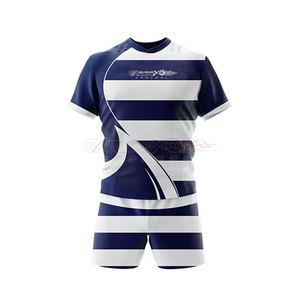 2023 nouveau Design Rugby uniforme sur mesure 100% Polyester hommes ensembles en gros matériau respirant - Product Image 4