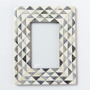 Top Selling Handmade Wooden Bone Inlay Photo Frame Decorative Picture Holder Chevron Pattern MDF Stand <b>Tabletop</b> <b>Display</b> Stylish - Product Image 4