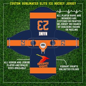 Conjunto de camiseta de hockey sobre hielo con estampado de sublimación personalizado de alta calidad que incluye fundas y calcetines de pantalón de encaje - Product Image 4