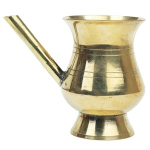 Lota de Latón Puro Vintage de Alta Calidad con Acabado Pulido para Uso en la Cocina, Artículo de Cocina Árabe Antiguo - Product Image 2