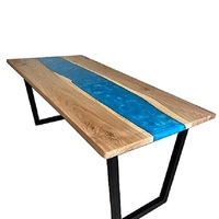 Table basse en bois époxy professionnel, meuble de salle à manger, table d'appoint de canapé en cristal transparent pour la maison et le bureau