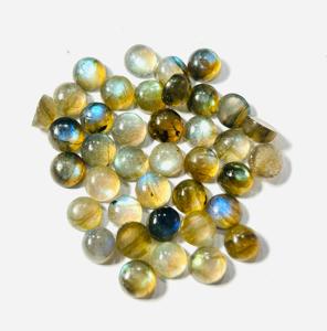 Multi Fire Natural Labradorite Loose Cabochon Gemstones 5 MM Round Cut 39 Pieces Set - Product Image 1