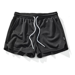 <b>Men</b> <b>Pink</b> Mesh Gym <b>Shorts</b> Elastic Mid Waist Drawstring Quick Dry Polyester Breathable Anti-Wrinkle Embroidery Private Label - Product Image 4