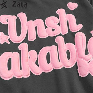 Pull-over décontracté en coton d'hiver de qualité supérieure, imprimé avec un logo personnalisé, respirant, écologique, coupe régulière, impression en relief, salle de sport - Product Image 2