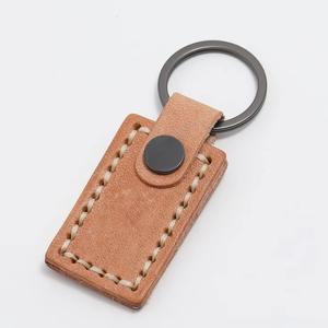 Pure leather key ring for bikers hikers and adventurers who want utility and a tough <b>rugged</b> aesthetic - Product Image 1