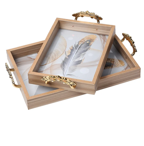 Plats de service fête de mariage décoration de table restauration plateau de service rectangulaire fête de mariage décoration de table nourriture - Product Image 3