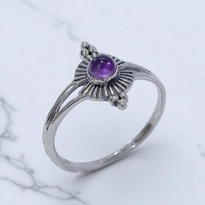 Améthyste et pierre de lune Bagues en argent sterling 925 originales avec pierres précieuses multiples Bijoux fins faits à la main Vente en gros de bagues pour femmes - Product Image 2