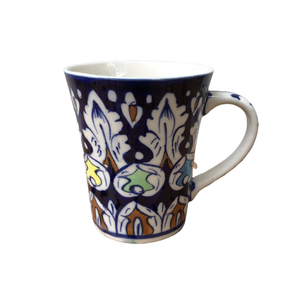 Taza de cerámica pintada a mano de cerámica azul artística, Taza de cerámica polaca azul única, tazas de cerámica de la mejor calidad - Product Image 6