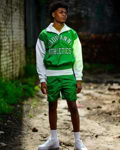 Ensemble survêtement d'été Streetwear personnalisé sweat-shirt brodé pantalon en nylon coupe-vent pantalon et short pour hommes survêtement - Product Image 1