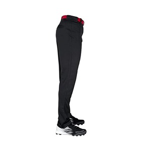 Pantalon de baseball noir pour homme, coupe classique, polyester, fermeture à ceinture, poches, toutes saisons, respirant, couleur unie, sublimation intégrale - Product Image 4