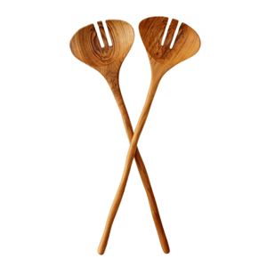 Ensemble de 2 cuillères à salade écologiques en bois d'acacia naturel, pratiques et de haute qualité, pour la cuisine, fabriquées au Vietnam - Product Image 1