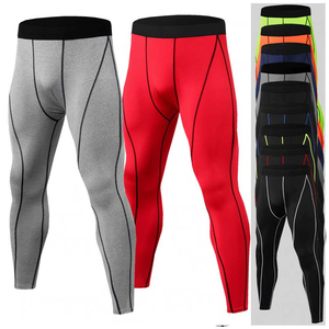 Legging athlétique de performance sportive avec logo personnalisé collants de course à pied pour hommes pantalon de compression fitness gym athlétique jogging yoga - Product Image 1