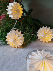 Bán Buôn Origami Giấy Hoa LED Chuỗi Đèn Gấp Mini Hoa Hình Dạng Origami Đèn Lồng Treo Trang Trí Nội Thất - Product Image 5