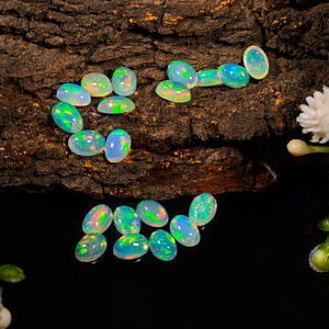 อัญมณีโอปอลคาร์โบชองแท้สีรุ้งสีขาวไฟสีขาวแบบโอปอลทรงหลังเบี้ยทรงหลวมธรรมชาติอัญมณีโอปอลไฟสีขาว - Product Image 5