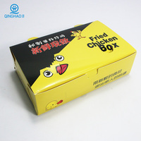 Boîtes à emporter pour poulet frit, personnalisables, imperméables, gaufrées, de luxe, écologiques, en carton blanc, emballage alimentaire de qualité alimentaire
