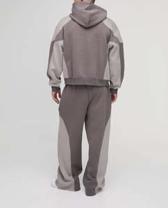 Conjunto de 2 Piezas de Sudadera con Capucha y Pantalones Deportivos Holgados de Secado Rápido con Logotipo Personalizado Serigrafiado de 500GSM para Hombre, Ropa Casual de Otoño - Product Image 4