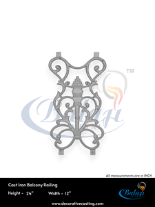 Grilles de balcon en fonte grise hautement polies, technique de moulage au sable, surface super sablée, design personnalisé, rampes de balcon - Product Image 3