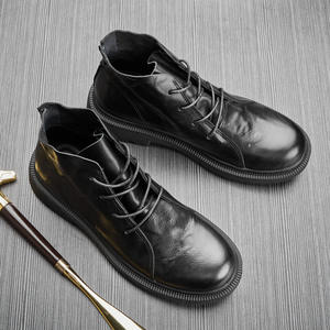 Chaussures Oxford en cuir de vachette pleine fleur avec talon amorti et design antidérapant, chaussures habillées pour hommes, chaussures en cuir - Product Image 2