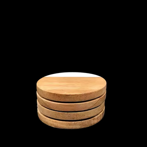 New Arrival Unique Design Square Acacia Wood and <b>Epoxy</b> Resin Coasters Best quality mat s coaster - Product Image 3