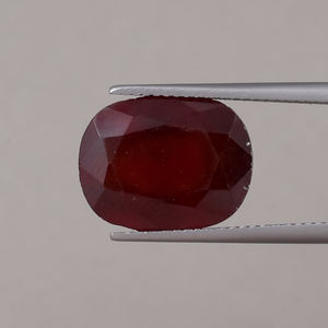 Hessonite rouge naturelle en vrac, 9,81 carats, taille coussin, 15x12 mm |   Certification IGI, qualité excellente, taillé à la main, pour la fabrication de bijoux - Product Image 1