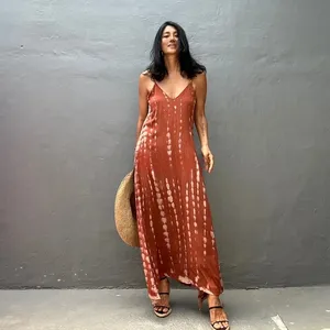 Wholesale Price Women's Tie Dye Home Long Summer Maxi for Women Sexy Style Long Cocktail Summer Daily Look Maxi