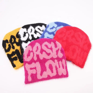 Nouveau hiver chaud chapeau casquettes motif tricoté décontracté Logo personnalisé bonnets pêcheur crâne chapeaux casquette d'hiver - Product Image 4