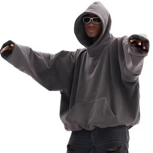 Bon marché Prix manches longues surdimensionné Boxy lâche goutte épaule blanc acide lavage pull à capuche Vintage personnalisé sweats à capuche & sweat-shirts - Product Image 5