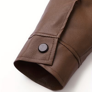 Chaqueta de Cuero para Hombre de la Mejor Calidad, Chaqueta de Cuero Personalizada, Transpirable, Precio al por Mayor, Chaqueta de Cuero de Moda para Invierno - Product Image 4