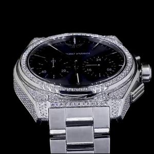 Montre de luxe à mouvement mécanique ETA, acier inoxydable, cadran analogique, verre 18 mm, design moderne, diamants cultivés en laboratoire, cadeau parfait pour homme - Product Image 1