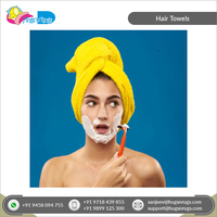 Grande vente, meilleure qualité, design attrayant, taille personnalisée, serviettes pour cheveux 100% coton biologique, écologiques, séchage rapide, sans azo.