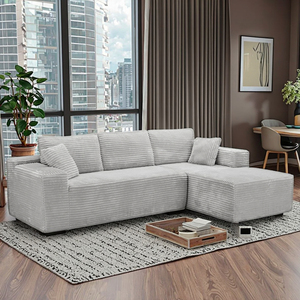 Sofá Modular <span class=keywords><strong>de</strong></span> 3 Plazas para Hotel/Apartamento, con Espuma Viscoelástica, sin Estructura, en Forma <span class=keywords><strong>de</strong></span> L, Comprimido - Product Image 1