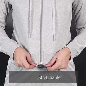 Conjunto personalizado de 2 piezas de lana de gran tamaño Sudadera con capucha Drop-Shoulder Jogger Pantalones Color sólido de invierno Sudadera con capucha en blanco - Product Image 6