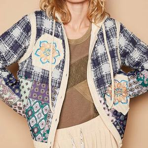 Chaqueta Bomber Casual de Algodón para Hombre, Transpirable, Estilo Hip Hop Urbano, con Bloques de Color y Parches, con Bolsillos - Product Image 3