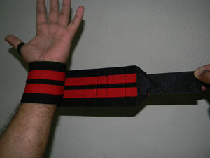 Muñequeras de gimnasio de fuerza elástica de la mejor calidad, muñequeras de peso ajustable, muñequeras de levantamiento de potencia, diseño con servicio OEM - Product Image 3