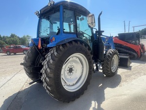 Tracteur compact LS 4x4 bleu, tracteur agricole avec chargeur frontal, transmission par engrenages, moteur diesel, haute productivité - Product Image 5