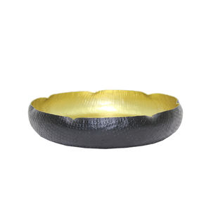 Saladier rond de service en métal doré de qualité supérieure, décoration de table de cuisine faite à la main pour les fêtes - Product Image 3