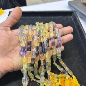 Cuentas de piedras preciosas Briolette de ametrino natural Cuentas de piedra en forma de rectángulo - Product Image 5