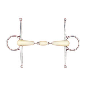 Double <b>Jointed</b> <b>Roller</b> Full Cheek Horse Bit Apple Scented Stainless Steel Reusable Mouthpiece Rings Controlled Horse Riding - Product Image 1