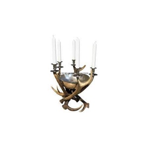 Antique <b>Large</b> Size Brass Table Top Indoor Candle Holder for Home Christmas Table Decoration Cheap Price Candlestick Holders - Product Image 1