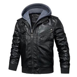 Veste en cuir de vache à capuche pour homme, personnalisée, hiver, durable, haute qualité, imperméable, coupe-vent, parfaite pour le style de rue quotidien - Product Image 2