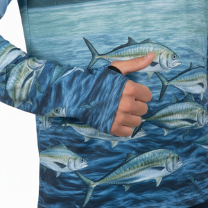 Camisetas de Pesca Personalizadas al por Mayor con Logotipo, Manga Larga, Sublimadas, UPF+50, Secado Rápido, Transpirables, con Cierre de 1/4, Spandex/Poliéster 180g, para Hombre - Product Image 4