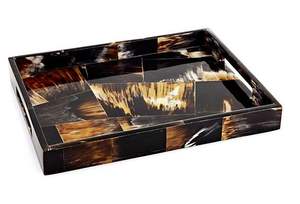 Bandeja de servicio rectangular brillante Mango de resina de madera Utensilios de cocina Alimentos seguros para el hogar Soporte Precio a granel para utensilios de cocina de madera - Product Image 3