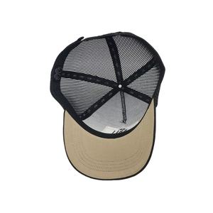 Gorra Trucker Negra al por Mayor con Parche Vintage Color Bronceado, Malla y Cierre Ajustable, Gorro Personalizado con Parche Bordado - Product Image 5