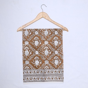 Cotton Fabric Modern Customizable <b>Table</b> <b>Runner</b> with Floral Print Hand Block Printing for Wedding Dining <b>Table</b> Kitchen Decor - Product Image 1