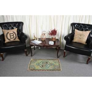 Alfombra Vintage Turca de Lana Ecológica, 150cm X 270cm, Estilo Tradicional, Pelo Medio, Diseño Rectangular con Parches, para Comedor - Product Image 3