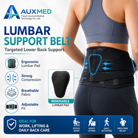 Ceinture de soutien lombaire respirante personnalisée OEM Auxmed avec fermeture auto-agrippante pour le travail, la maison et le soulagement de la sciatique, unisexe