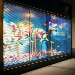 Écran de publicité LED haute luminosité Grille transparente intérieure LED - Product Image 1