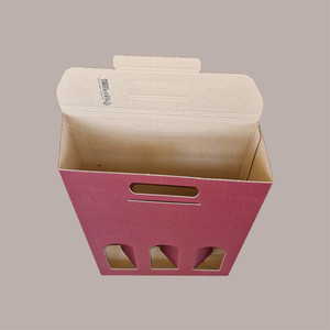 10 pièces Bordeaux soie graphique boîte en carton étui pour 3 bouteilles 750ml Riesling vin 270x90H420mm boissons ensembles de service - Product Image 3