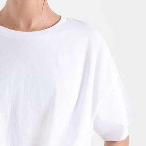 Ropa de calle para mujer, camisetas de verano, algodón 100%, tejido orgánico personalizado, secado rápido, transpirable, ajuste holgado, venta al por mayor - Product Image 5