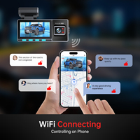 Dashcam 4k 3 canaux 4k caméra de voiture miroir caméra de bord 4K voiture DVR GPS vision nocturne caméra et enregistreur de voiture 4g caméra de bord wifi